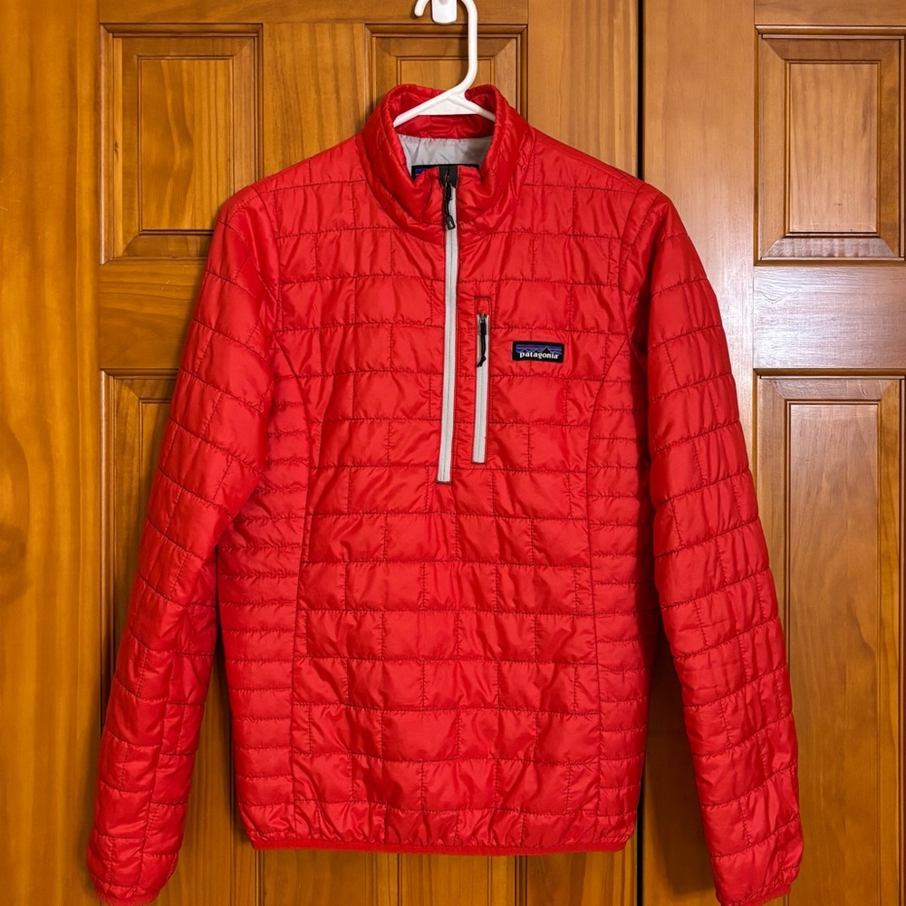 Patagonia Quarter Zip Red Puffer Jacket